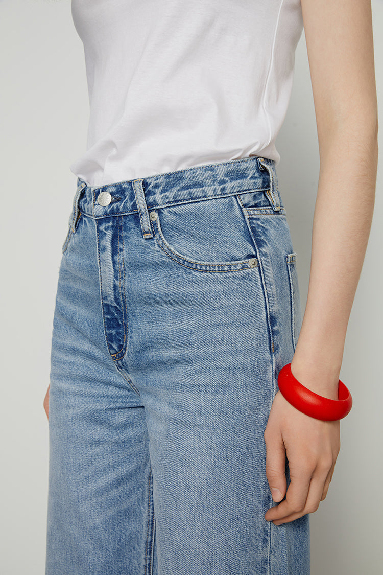 Coney Island Whitefish High Rise Wide Jeans HJ007 - JUSTLUXURY
