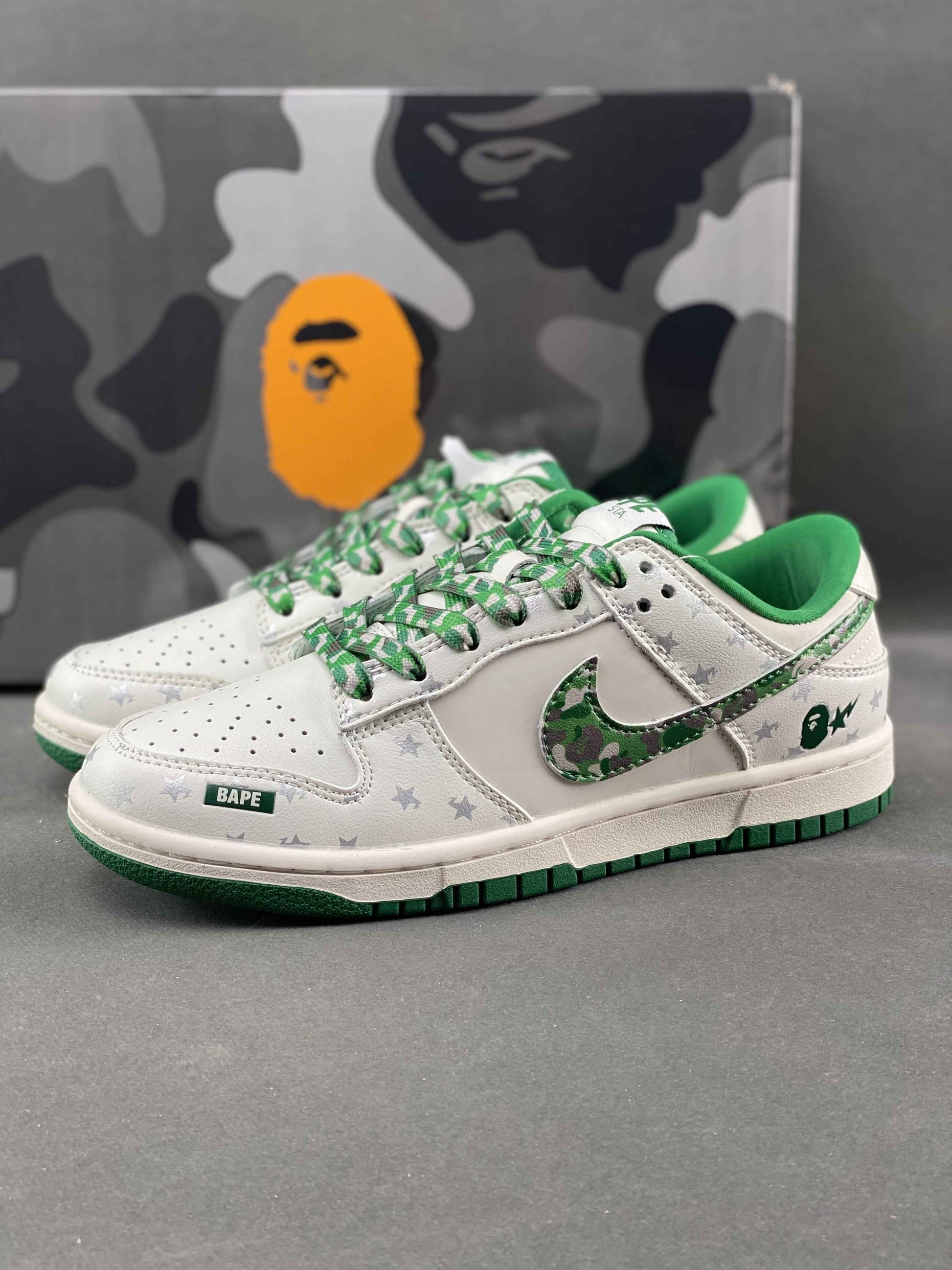 Custom SB Dunk X BAPE DW1098-349 SneakerNational