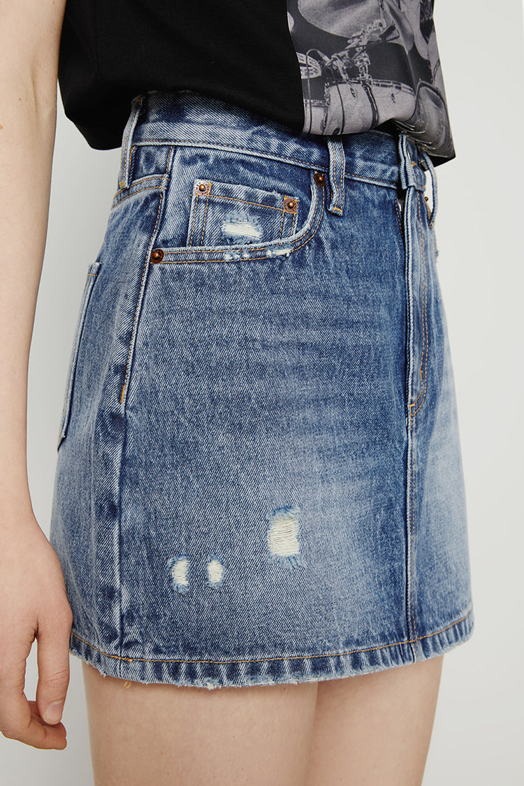 80'S Vintage Mini Skirt HJ168 - JUSTLUXURY