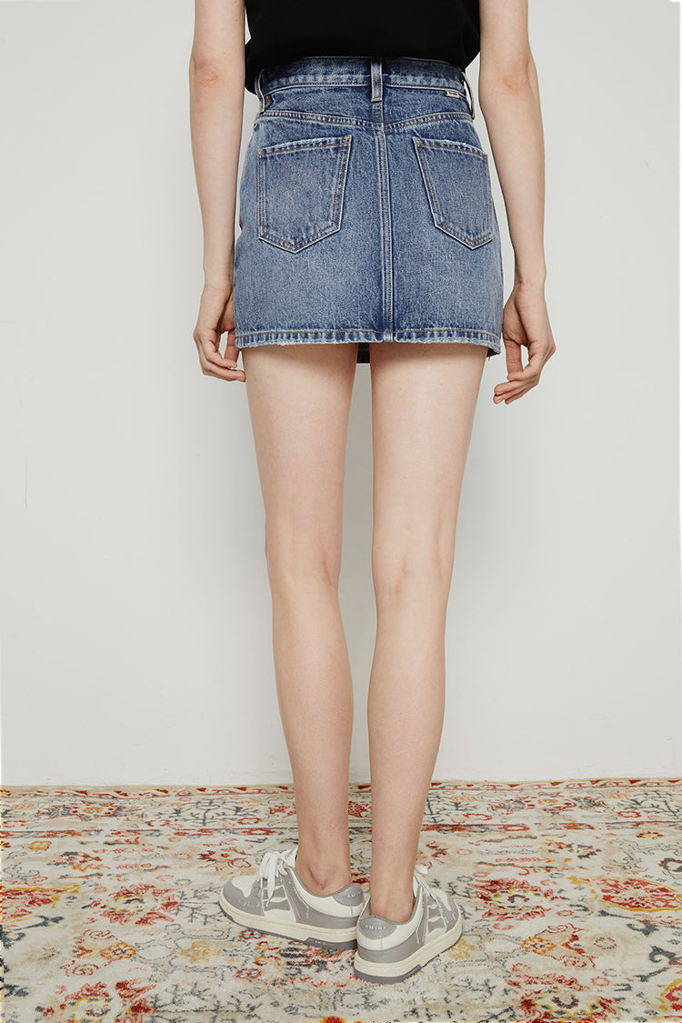 80'S Vintage Mini Skirt HJ168 - JUSTLUXURY