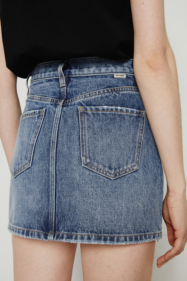 80'S Vintage Mini Skirt HJ168 - JUSTLUXURY