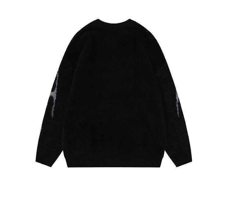 Gothic Inferno | Y2K Inspired Fire Pattern Jumper