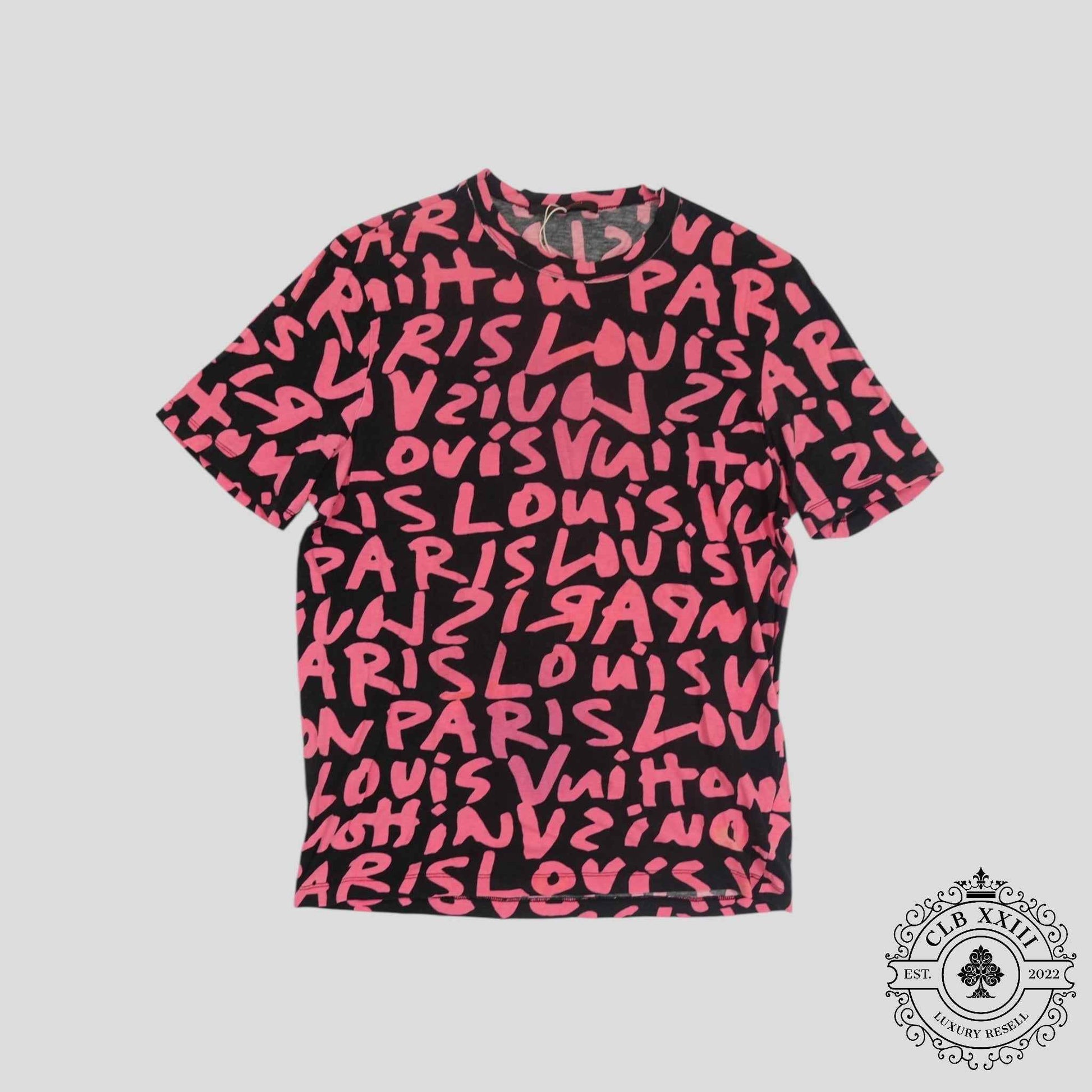 Louis Vuitton Stephen Sprouse Graffiti Tee in Black/Pink