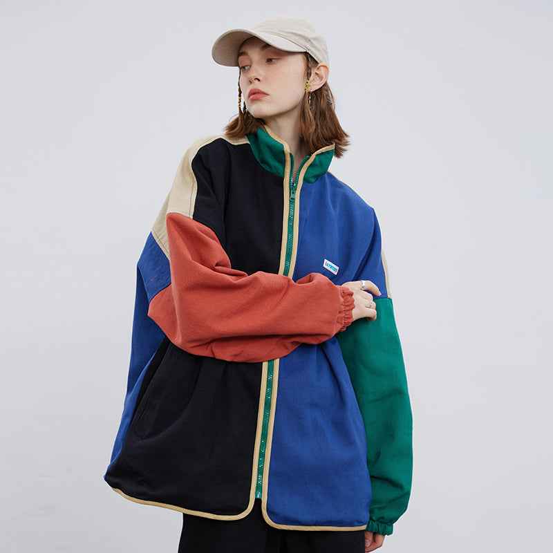 Retro Streetwear | Colorblock Zip Jacket