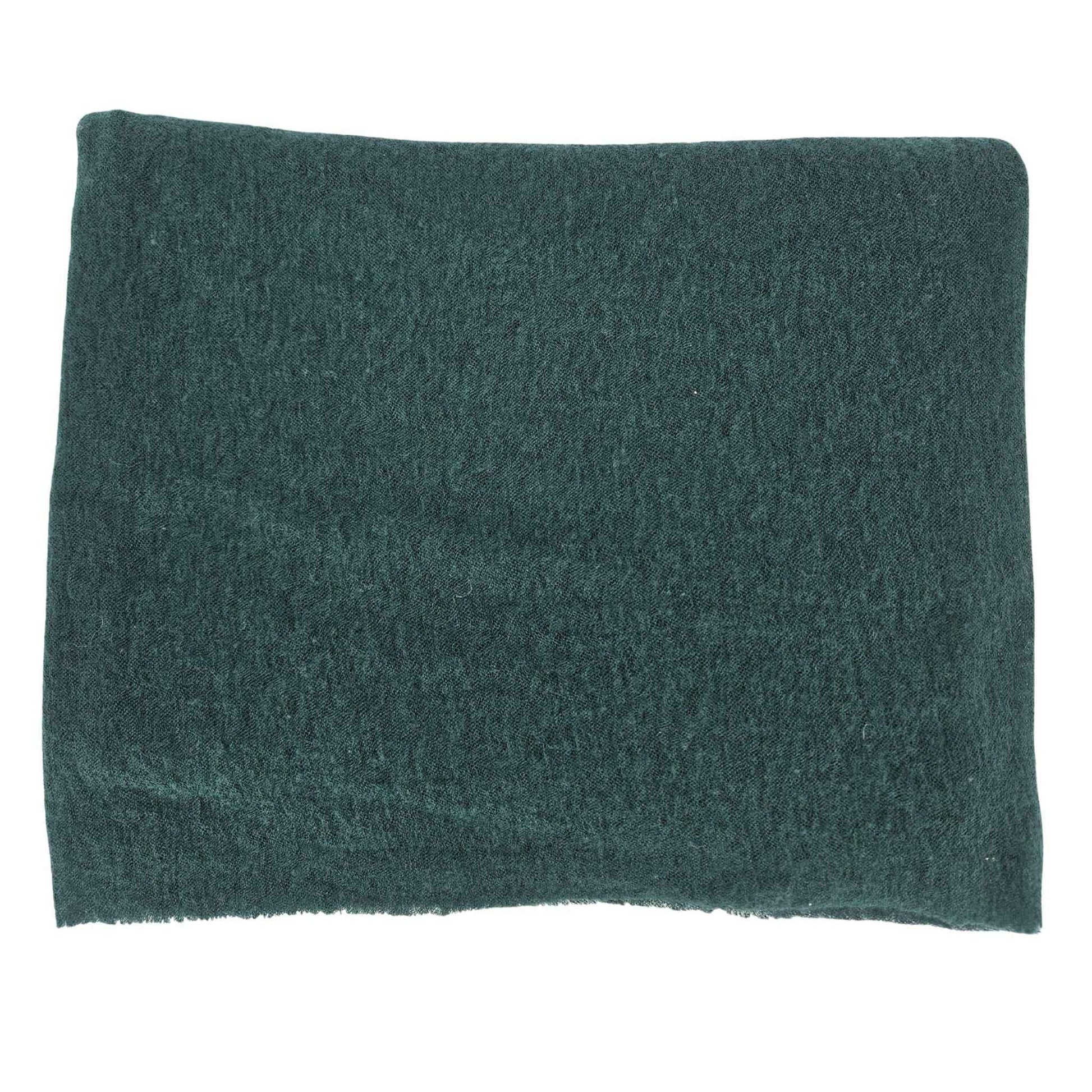 Dark Green Small Cashmere Plain Scarf