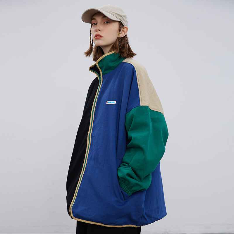 Retro Streetwear | Colorblock Zip Jacket