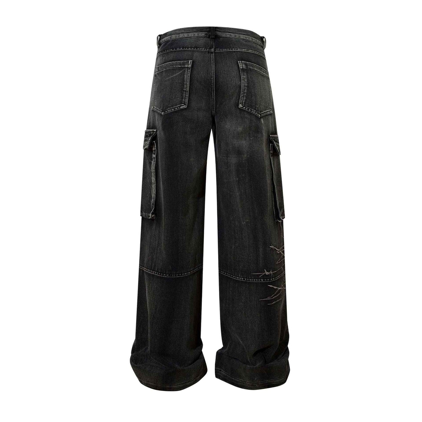 Barbed Wire Print | Baggy Jeans