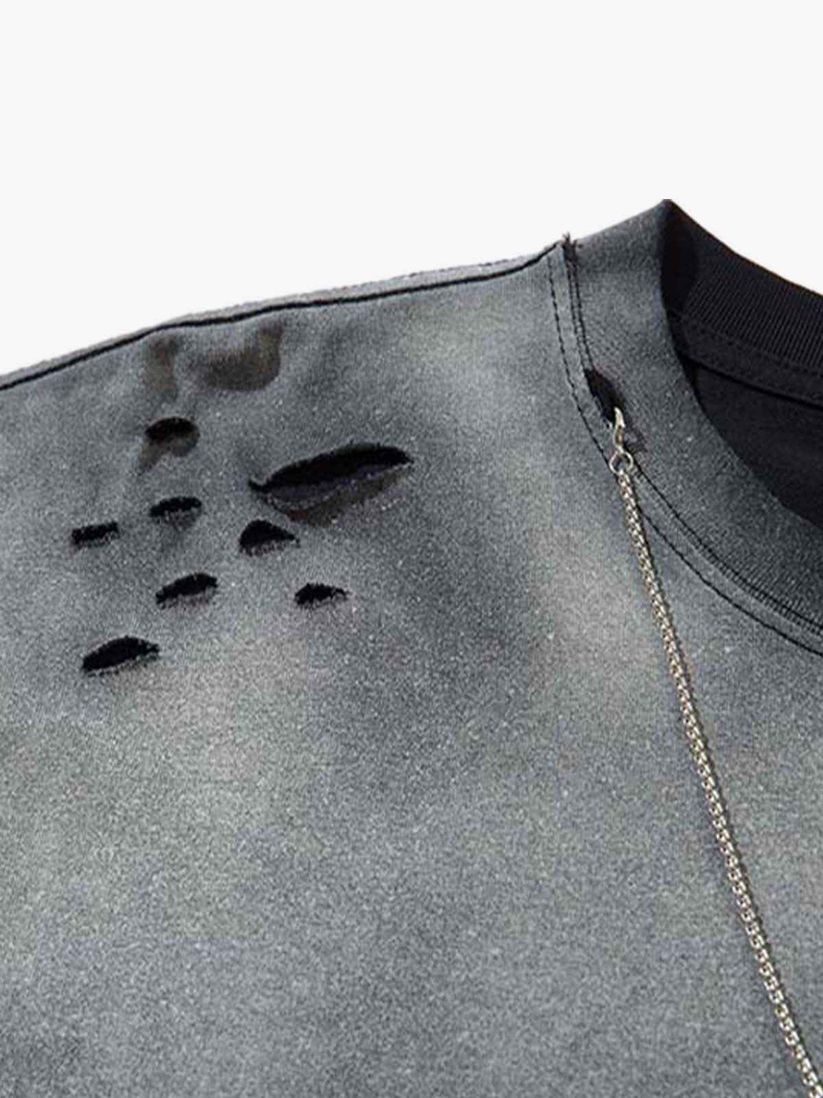 Long Sleeve Holey Fade