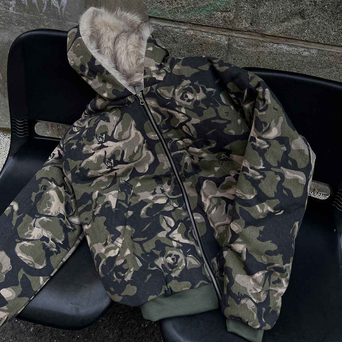 Camouflage Fur | Hooded Jacket