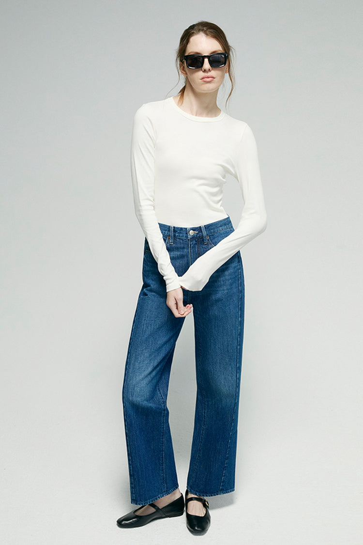 Crush Curve Ankle Jeans HJ052 - JUSTLUXURY