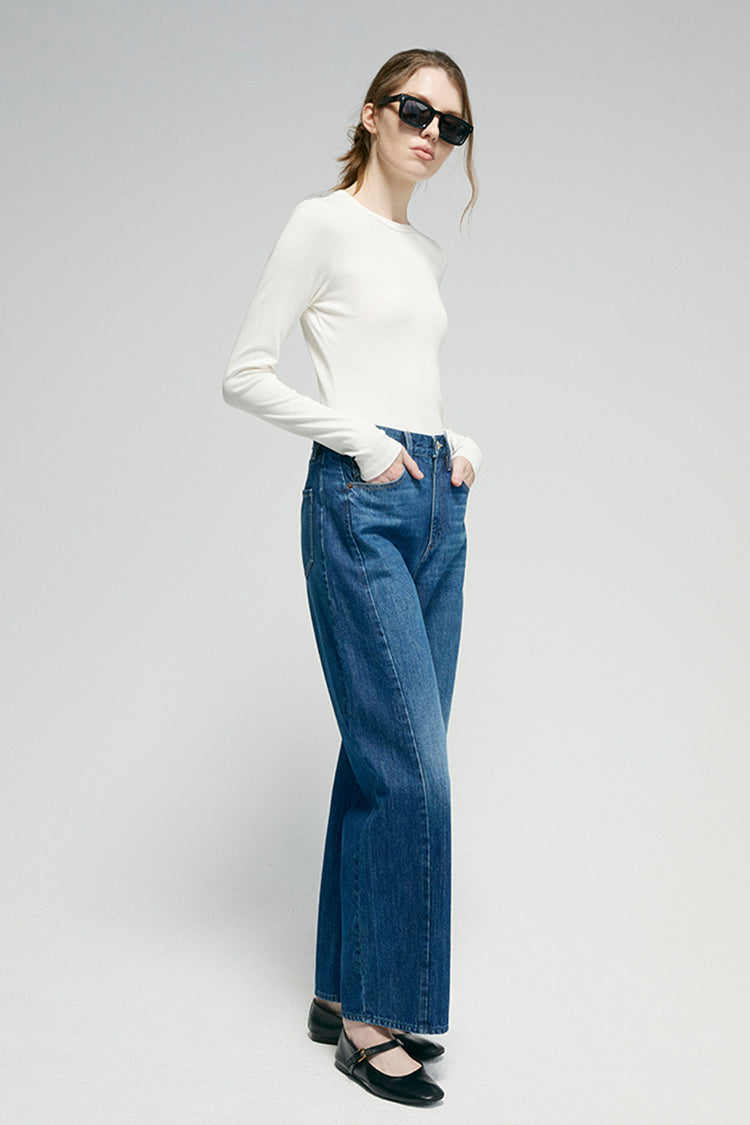 Crush Curve Ankle Jeans HJ052 - JUSTLUXURY