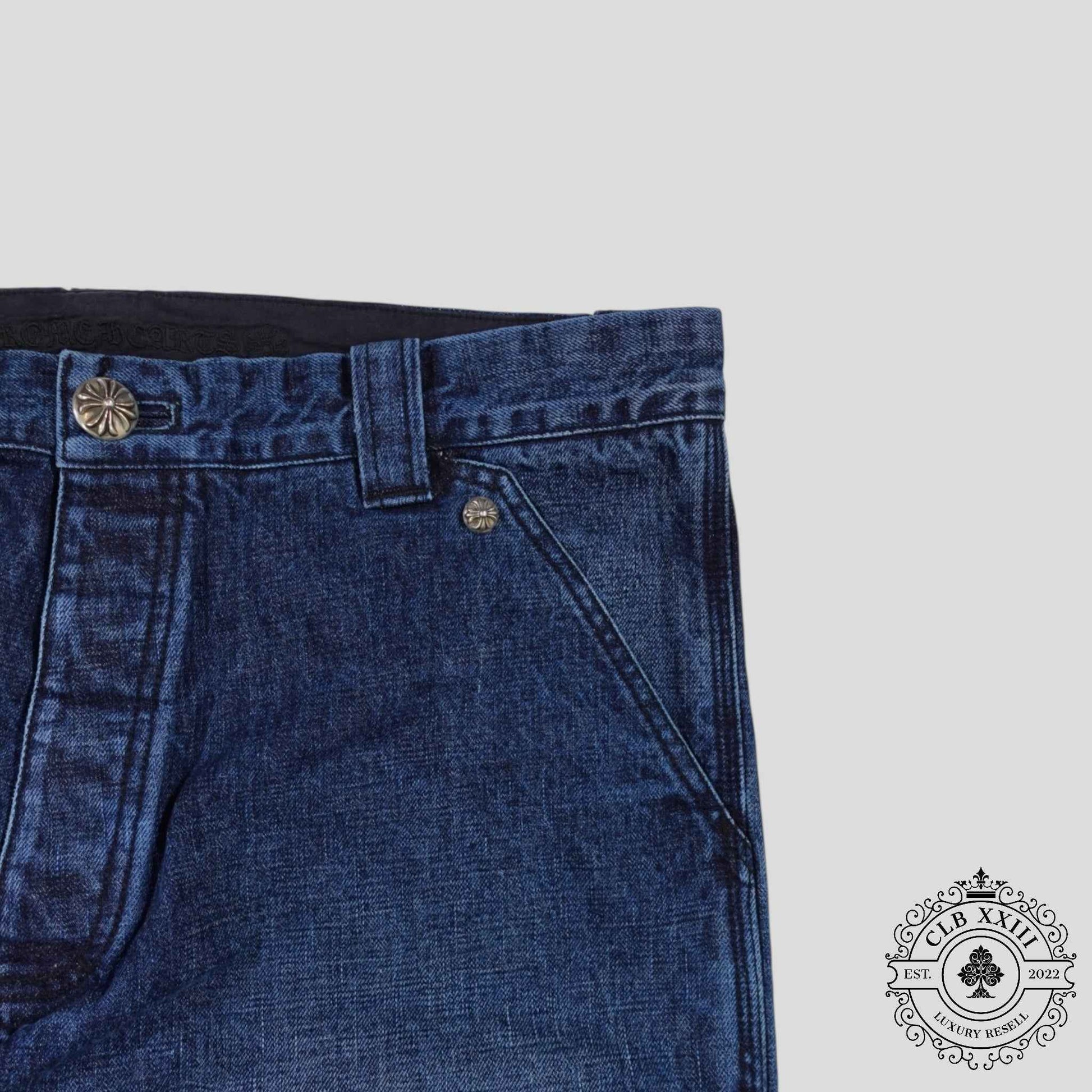 Chrome Hearts Double Turbo Diesel Carpenter Pants in Dark Wash