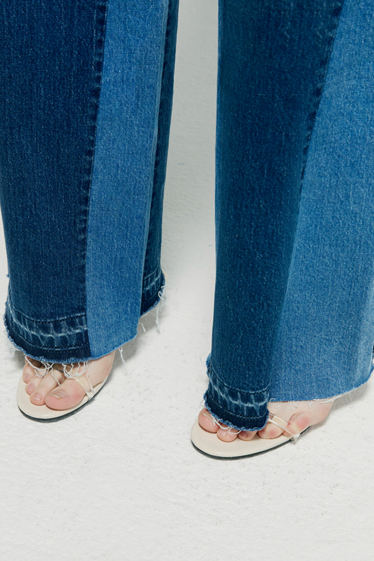 Shadow Split Wideleg Jeans HJ056 - JUSTLUXURY
