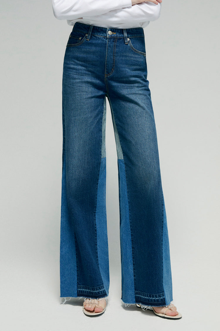 Shadow Split Wideleg Jeans HJ056 - JUSTLUXURY