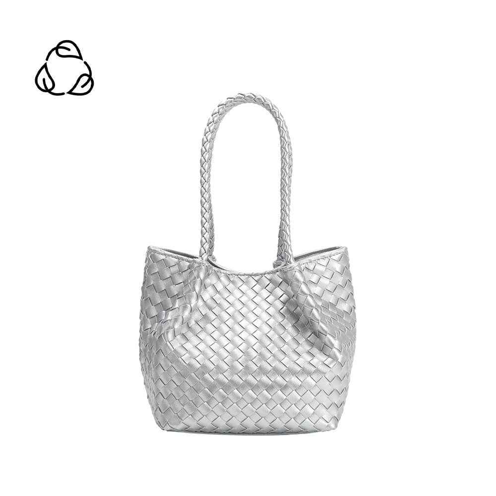 Anahi Silver Top Handle Bag