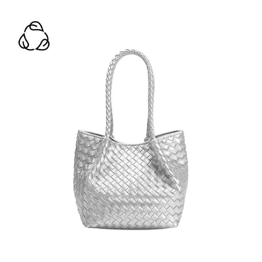 Anahi Silver Top Handle Bag