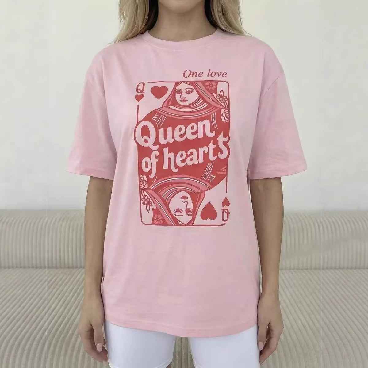 Loose round neck short sleeved T-shirt top