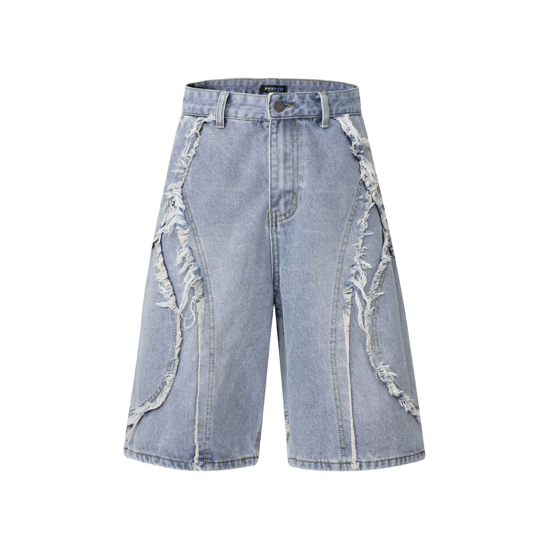 High Street | Washed Distressed Denim Shorts