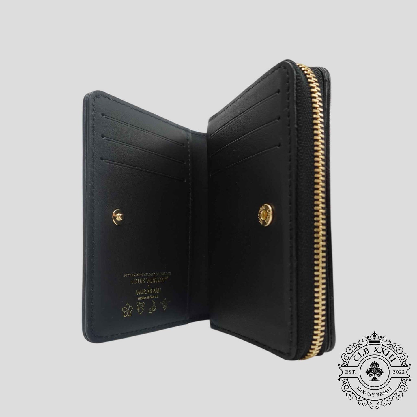 Louis Vuitton Takashi Murakami Lou Wallet in Black