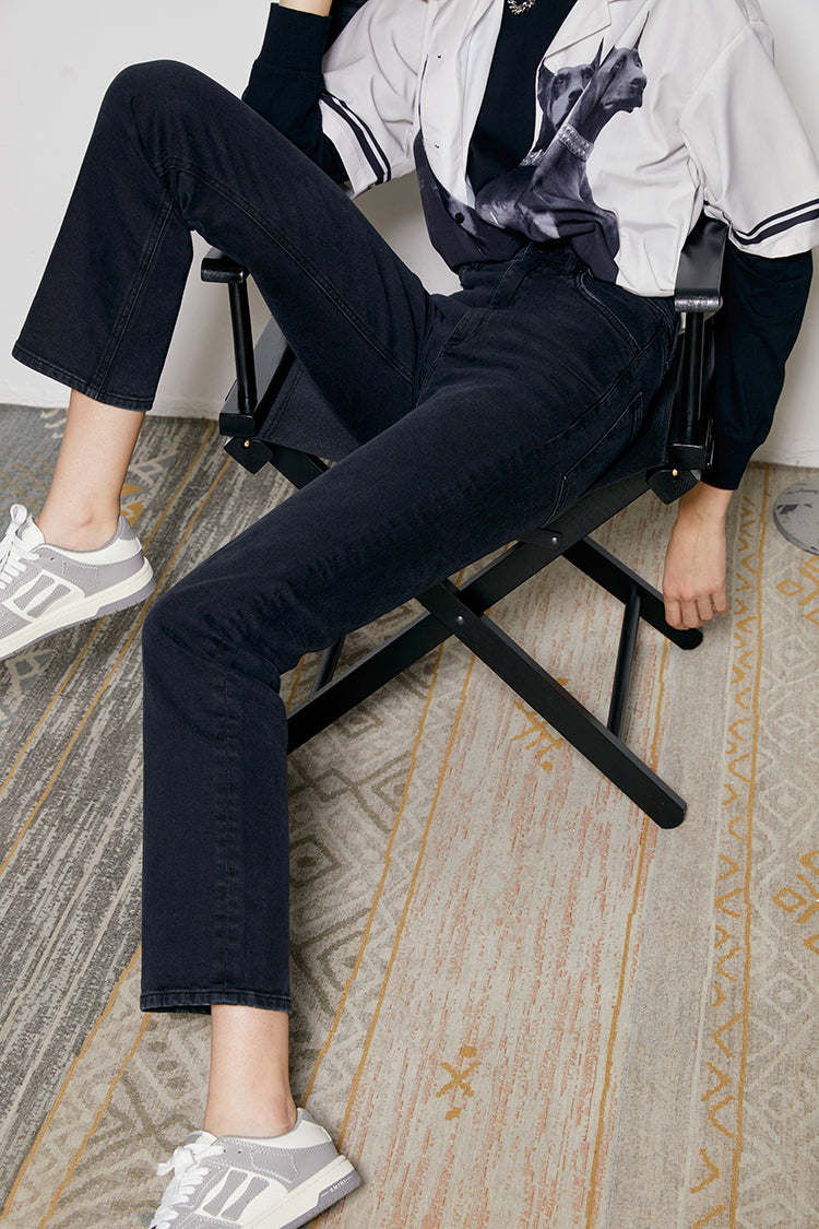 Activity Grrrl High Rise Kick Crop Jeans HJ017 - JUSTLUXURY