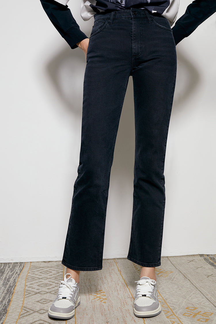 Activity Grrrl High Rise Kick Crop Jeans HJ017 - JUSTLUXURY