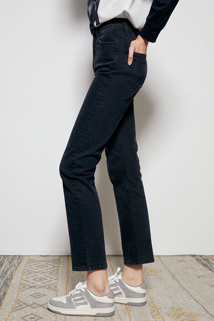 Activity Grrrl High Rise Kick Crop Jeans HJ017 - JUSTLUXURY