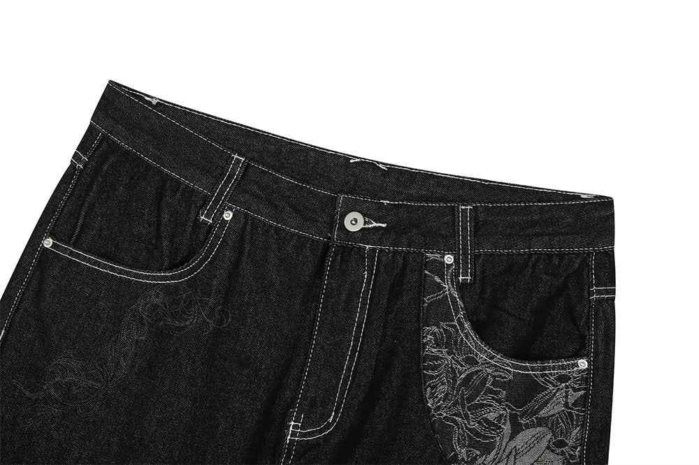 High Street Embroidery | Hip-Hop Jeans