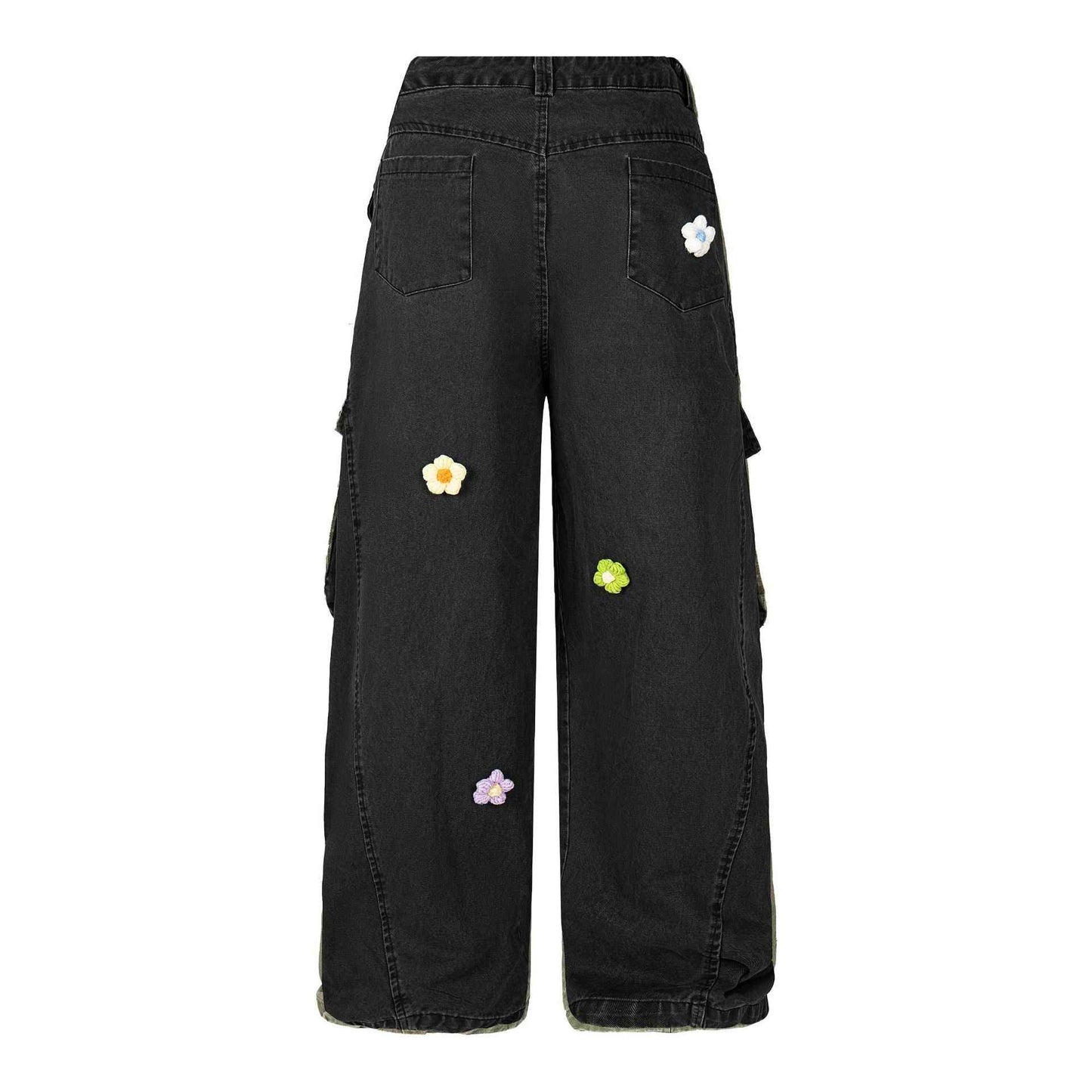 3D floral embroidery | Washed Cargo