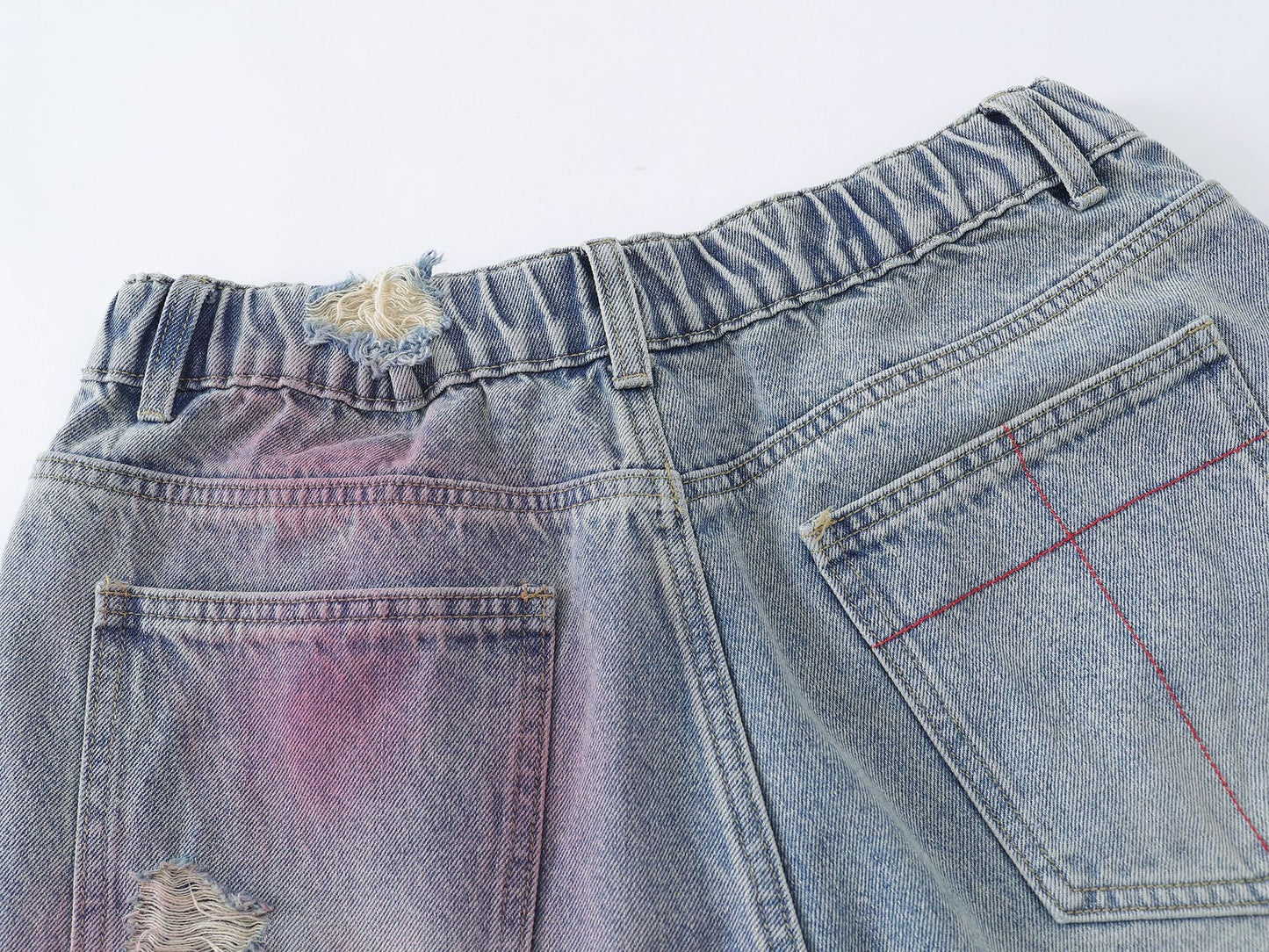 Pink Spray | Washed Denim Shorts