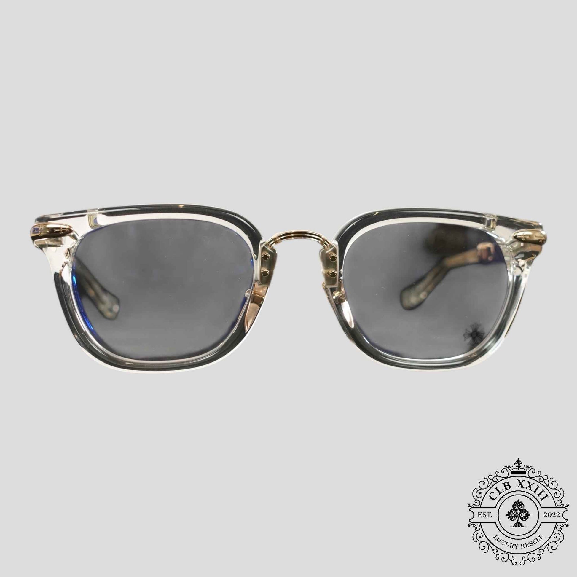 Chrome Hearts Tittansluvr Glasses in Clear/Gold