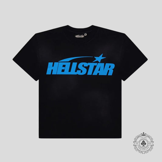 Hellstar Classic Logo Tee in Black/Blue