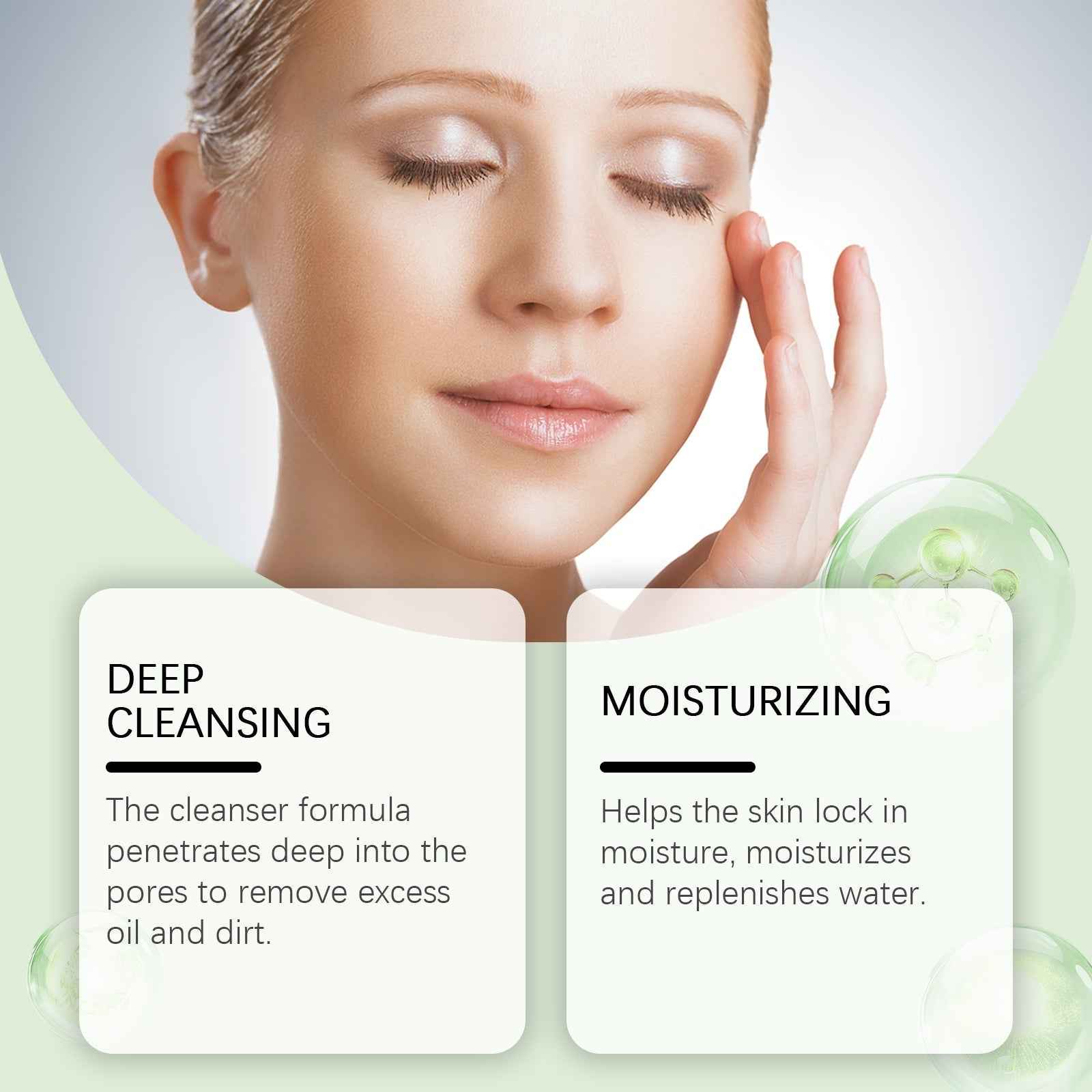Viareline Salicylic Acid Cleanser Gently Cleanses Face, Refreshing Oil Control, Delicate Pores, Moisturizing And Brightening