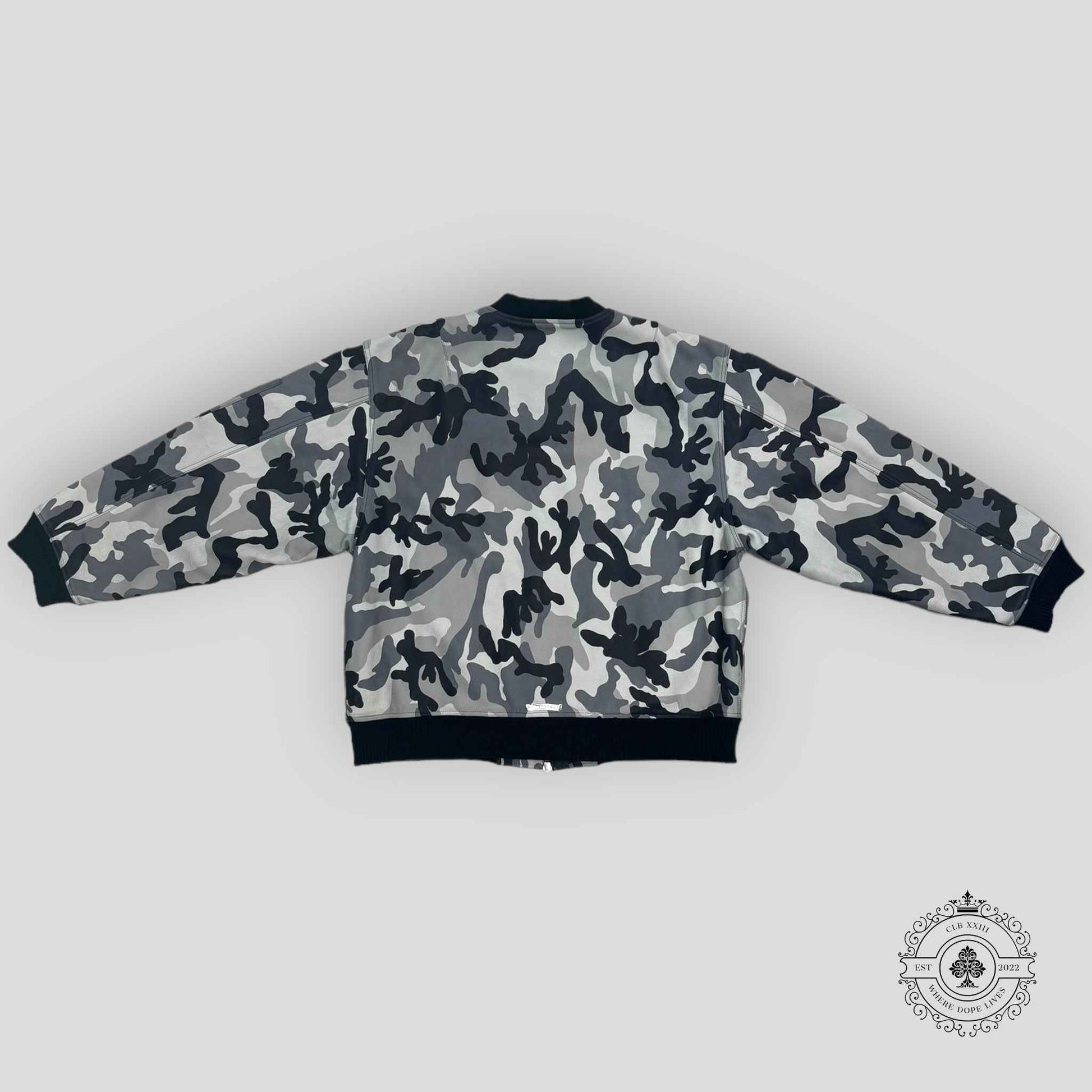 Chrome Hearts Camouflage Baseball Leather Jacket