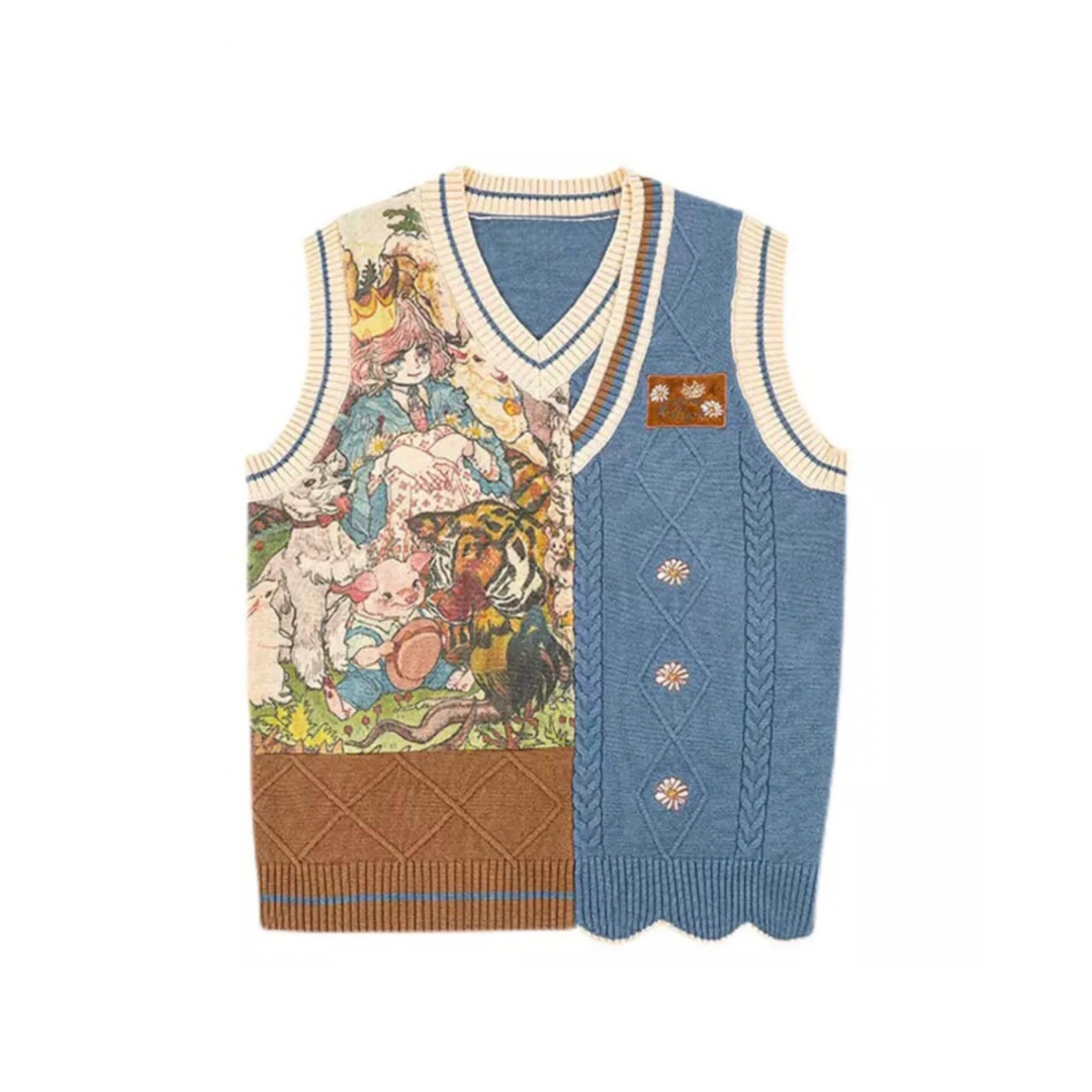 Vintage Aesthetic Twist Vest