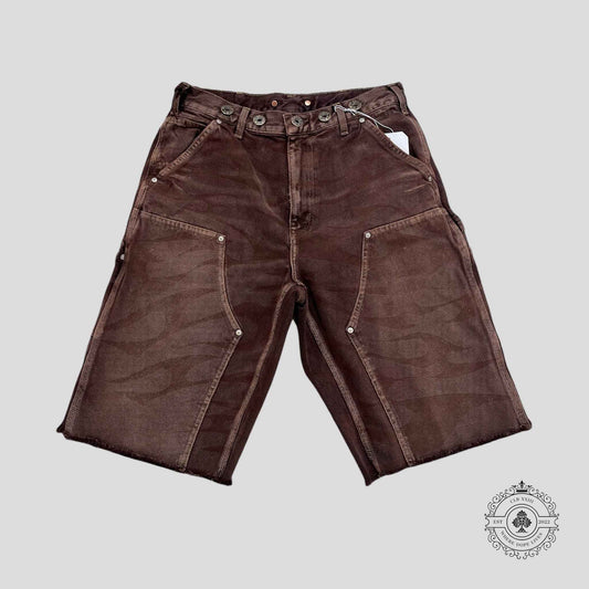 Hellstar Denim Shorts in Brown