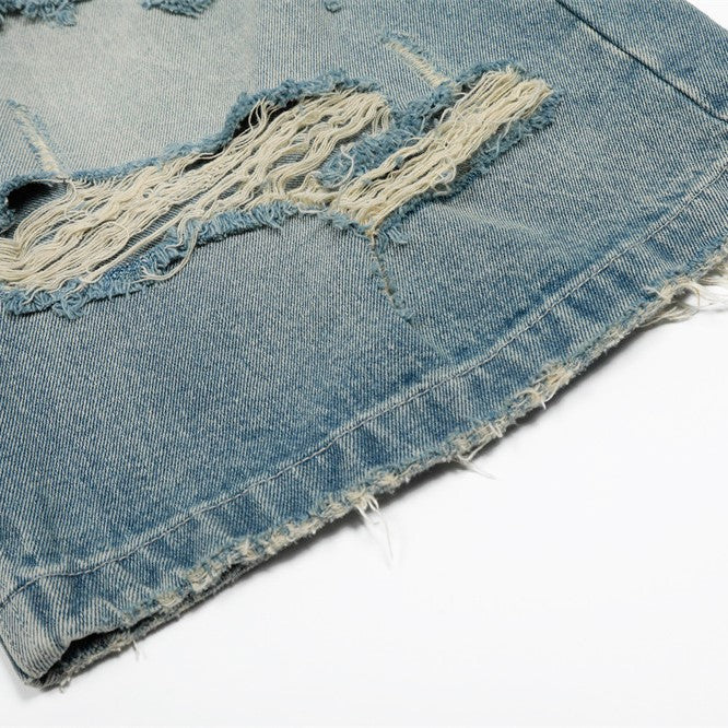 Ravage Ripped Denim Shorts
