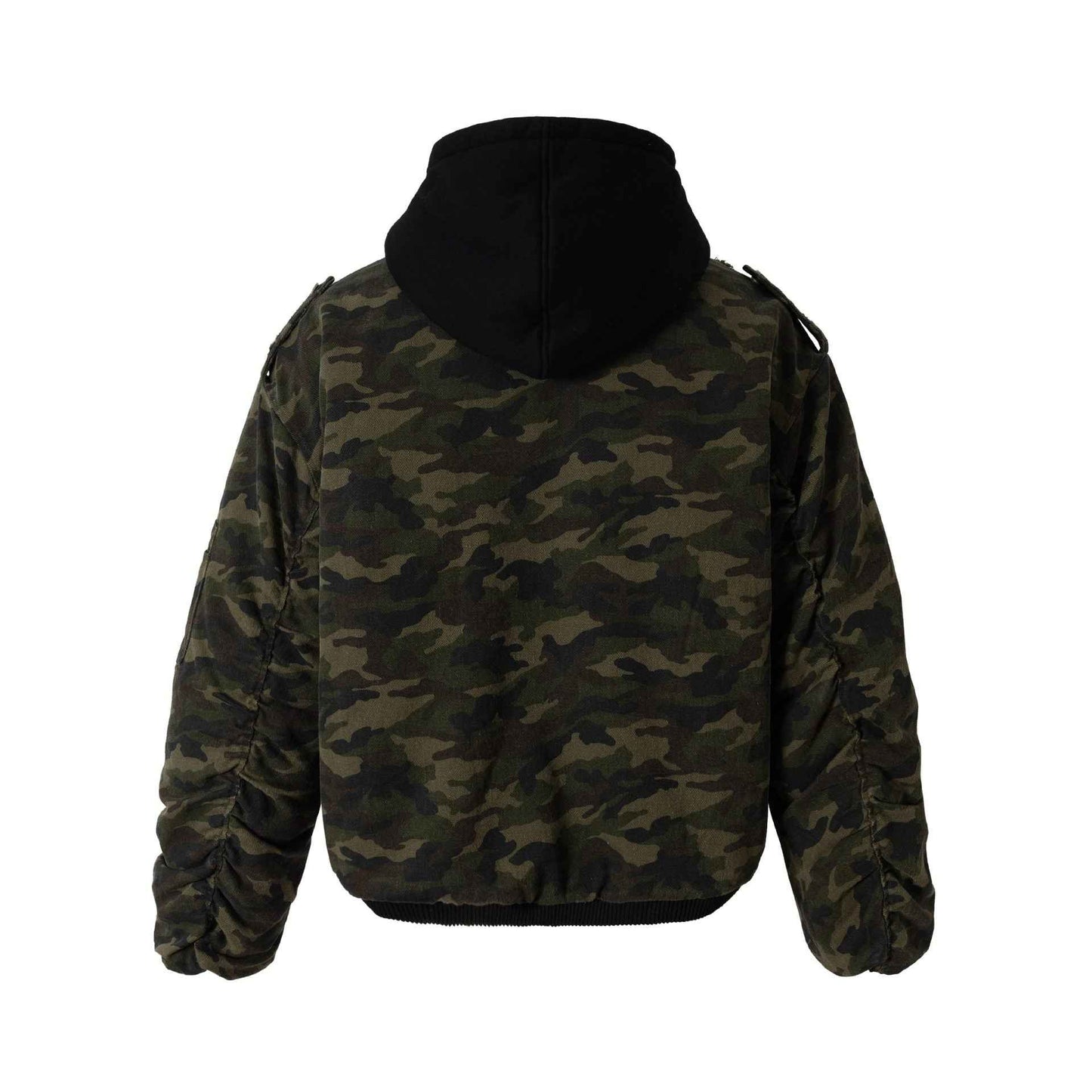 Camo Distressed | Metal Button Coat
