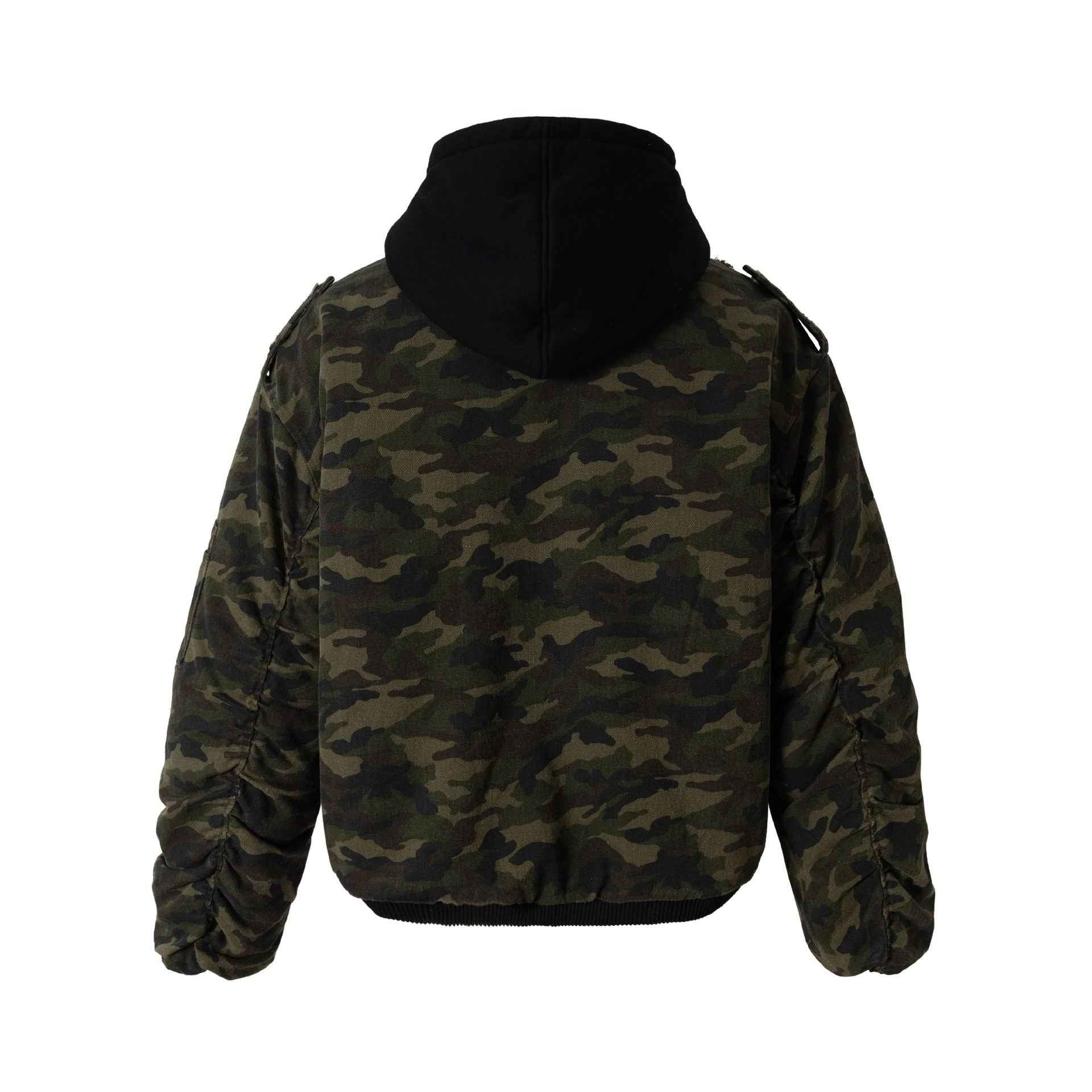 Camo Distressed | Metal Button Coat