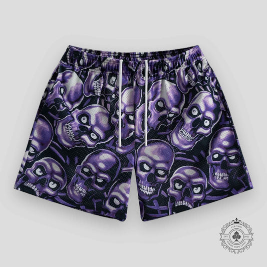 Bravest Studios Skully Shorts in Purple
