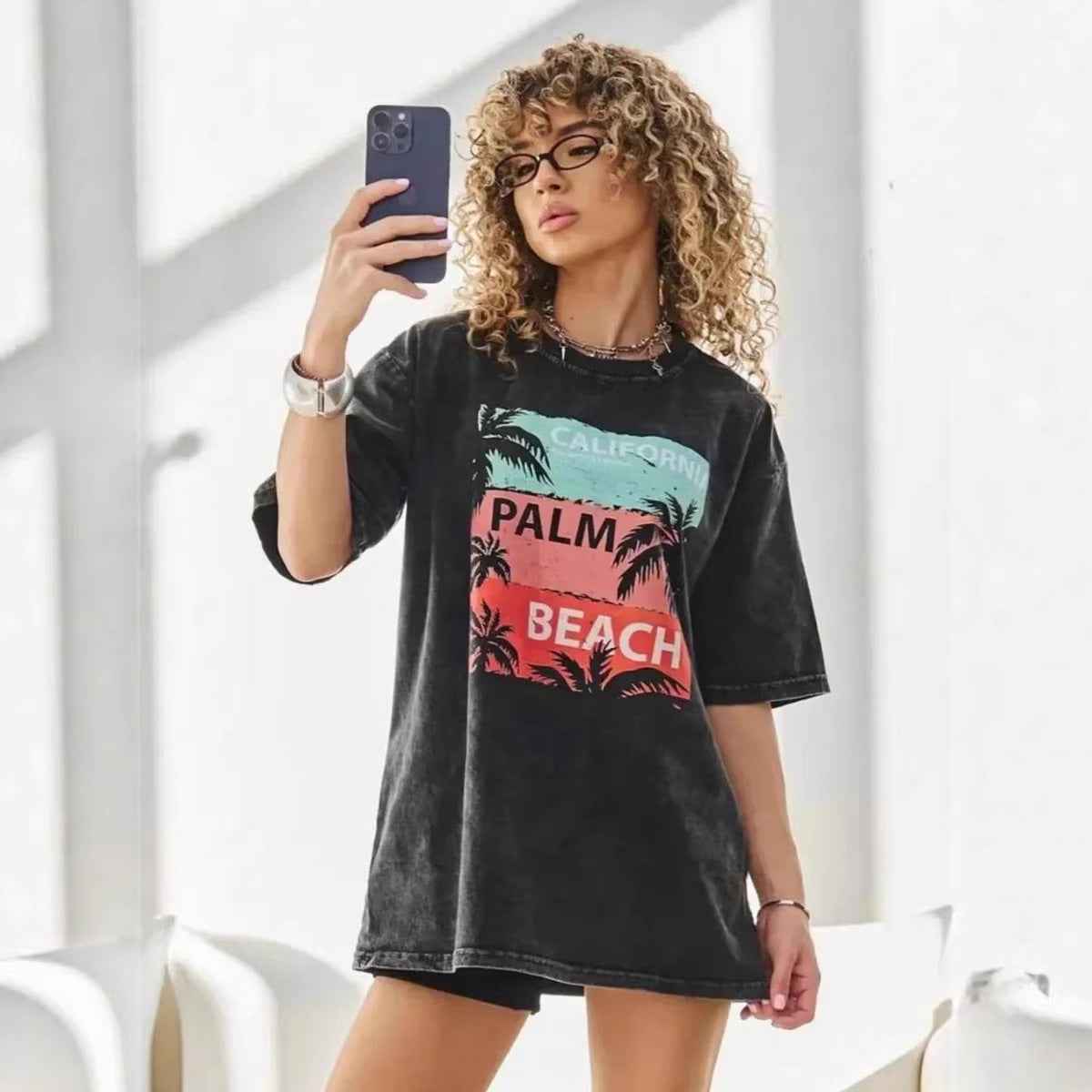 Loose short sleeved T-shirt top