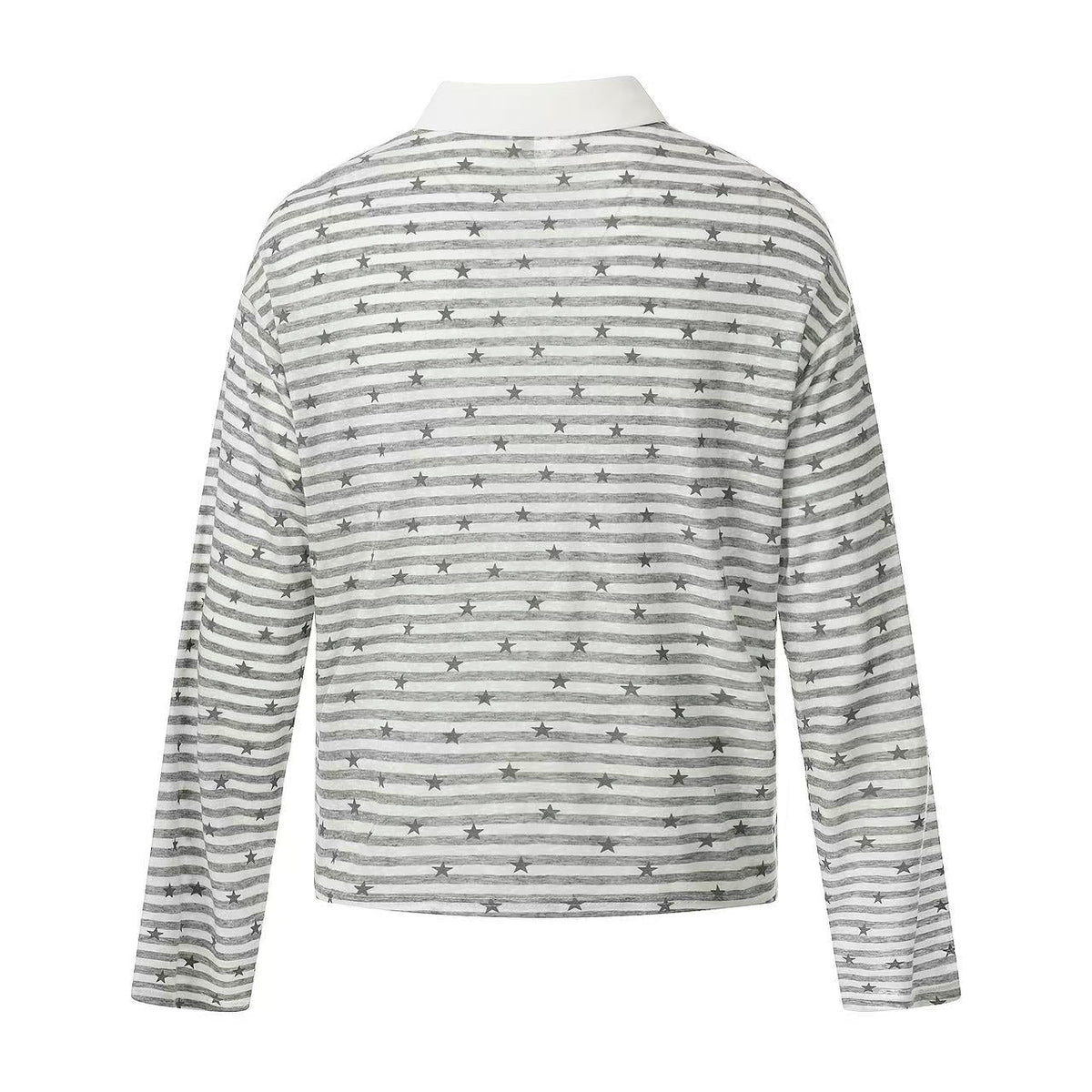 Striped Star Print Long Sleeve