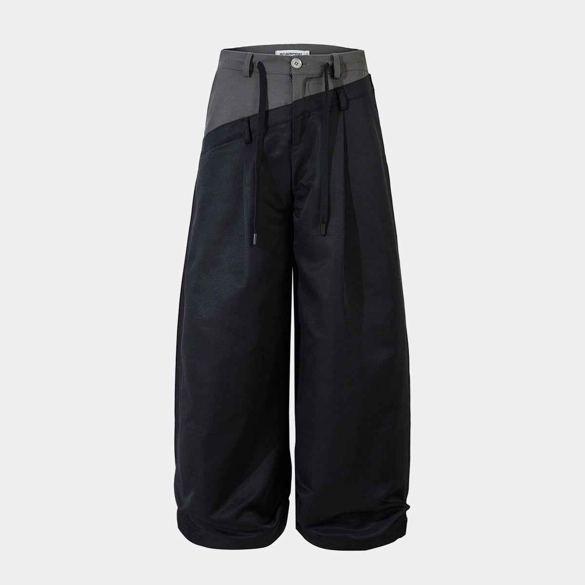 Men's Wide-Legged Black Trousers