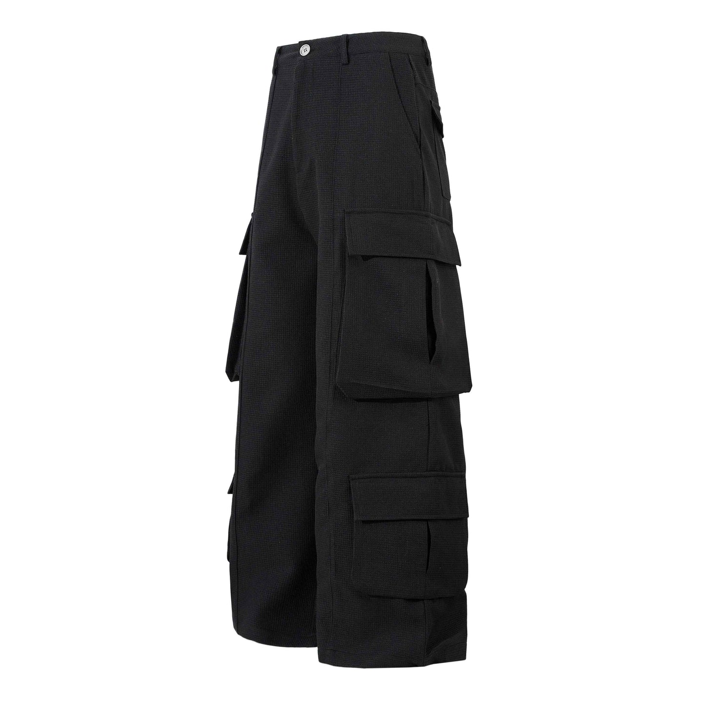 Unisex Multi-Pocket Wide Cargo Pants