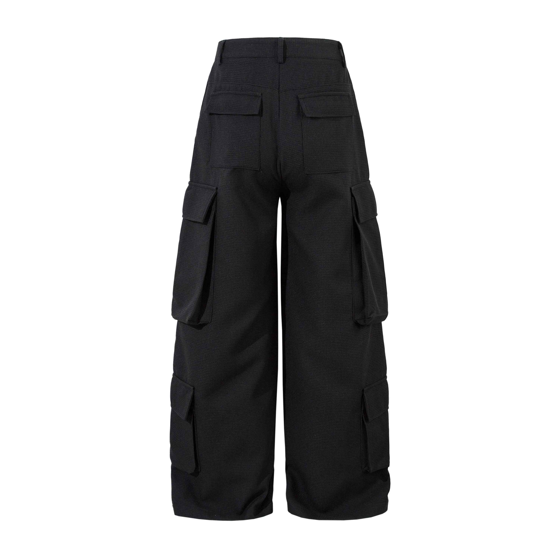 Unisex Multi-Pocket Wide Cargo Pants