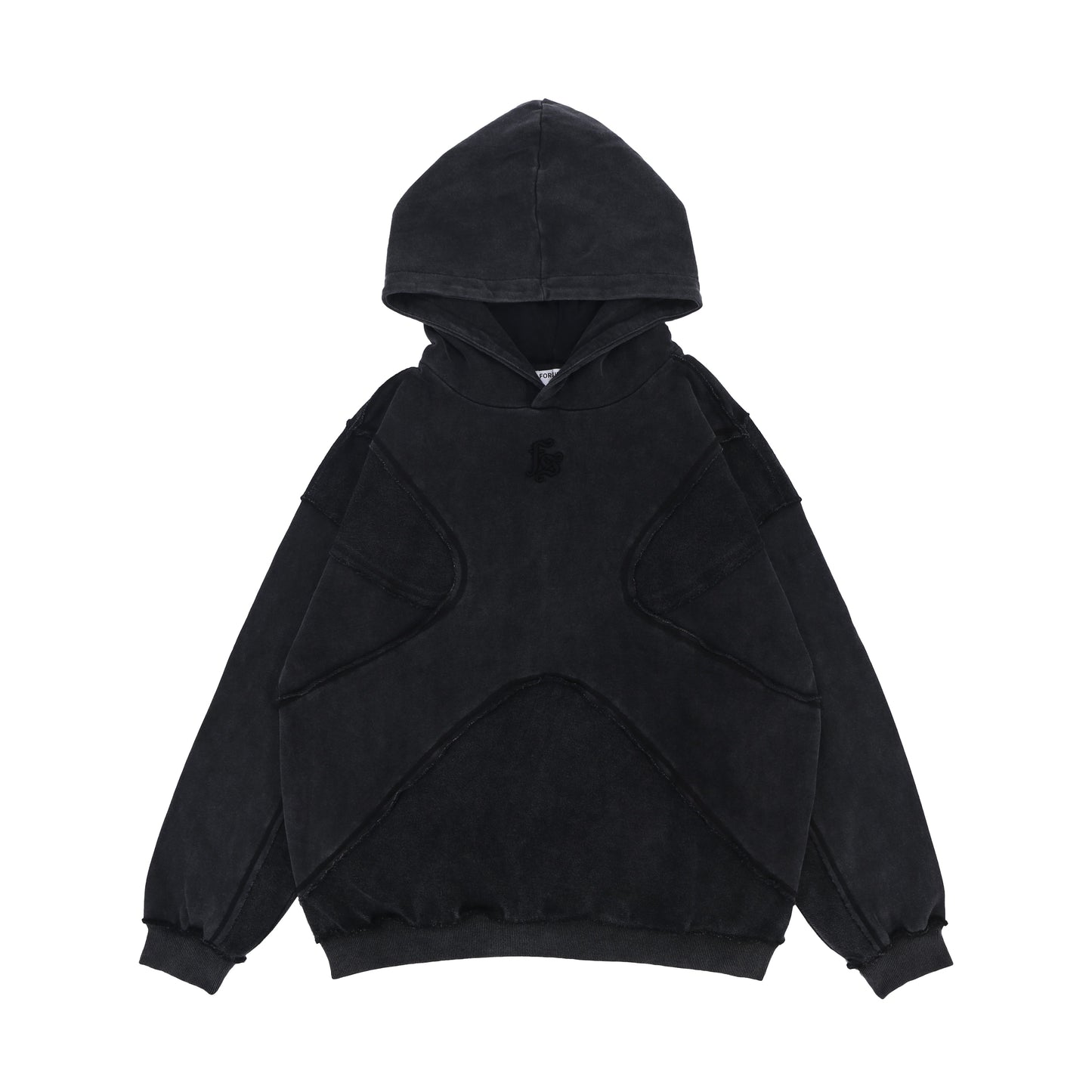 Washed Hoodie | Panelled Streetwear Pullover