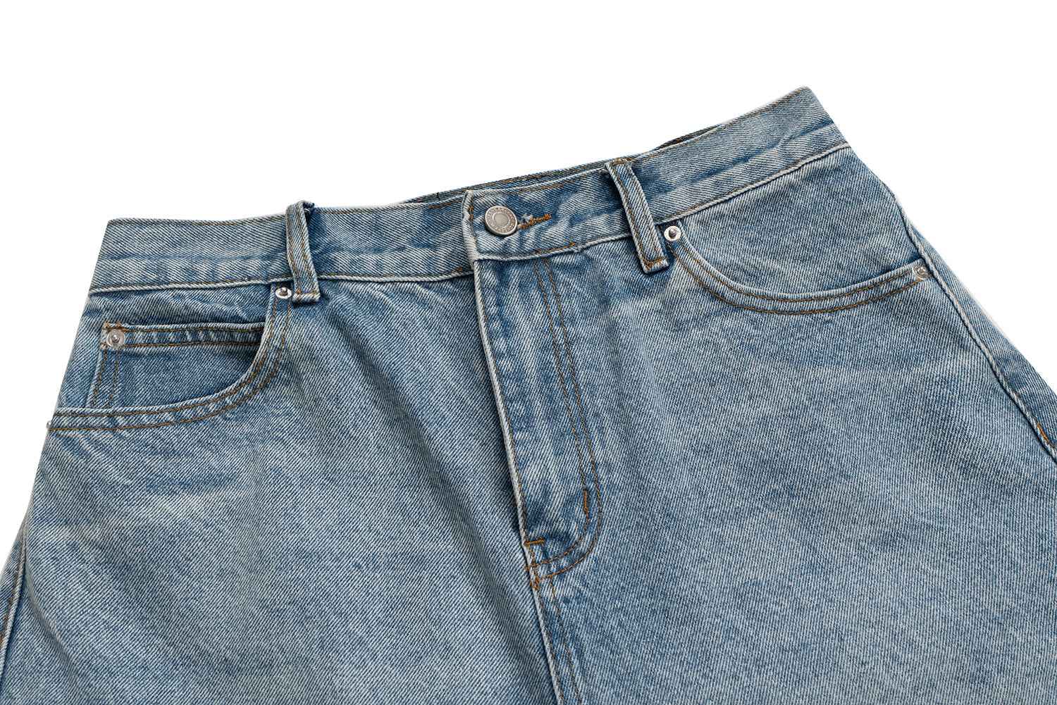 Stacked Washed Blue | Wide Jeans
