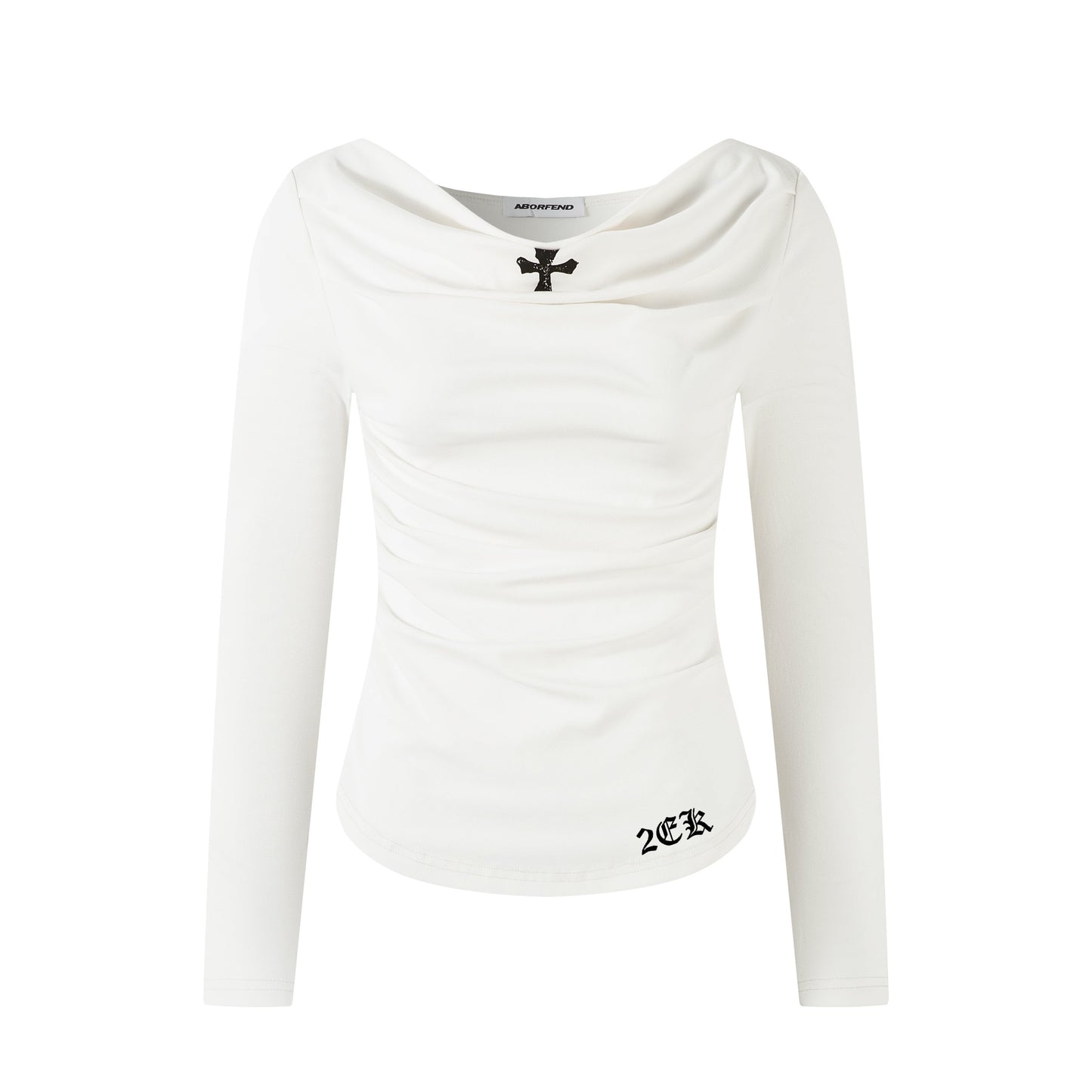 Cross Drape | One Shoulder Ruched Tee