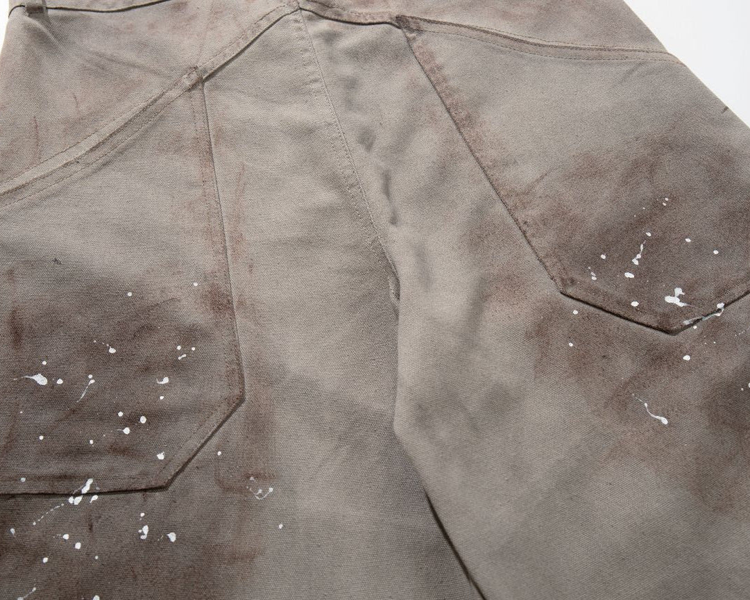 The Earth-Wash Paneled Wide-Leg Jeans