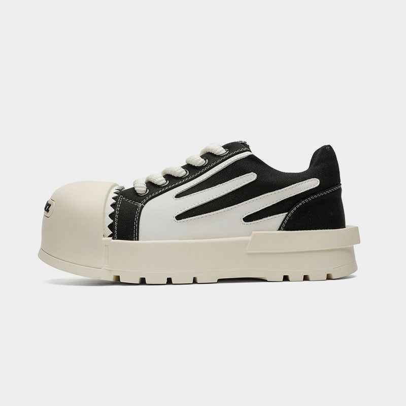 Star Cap Chunky Canvas Sneakers - Luxury Oversized Rubber-Toe Trainers | LuxuryUrbanwear