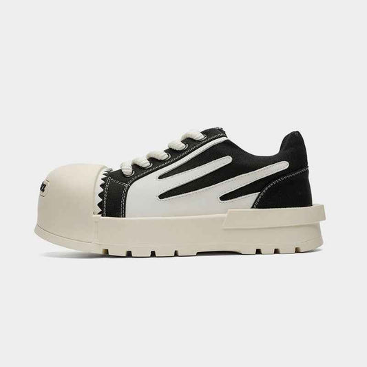 Star Cap Chunky Canvas Sneakers - Luxury Oversized Rubber-Toe Trainers | LuxuryUrbanwear